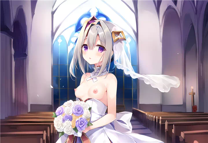 Kanata in a wedding dress iscute