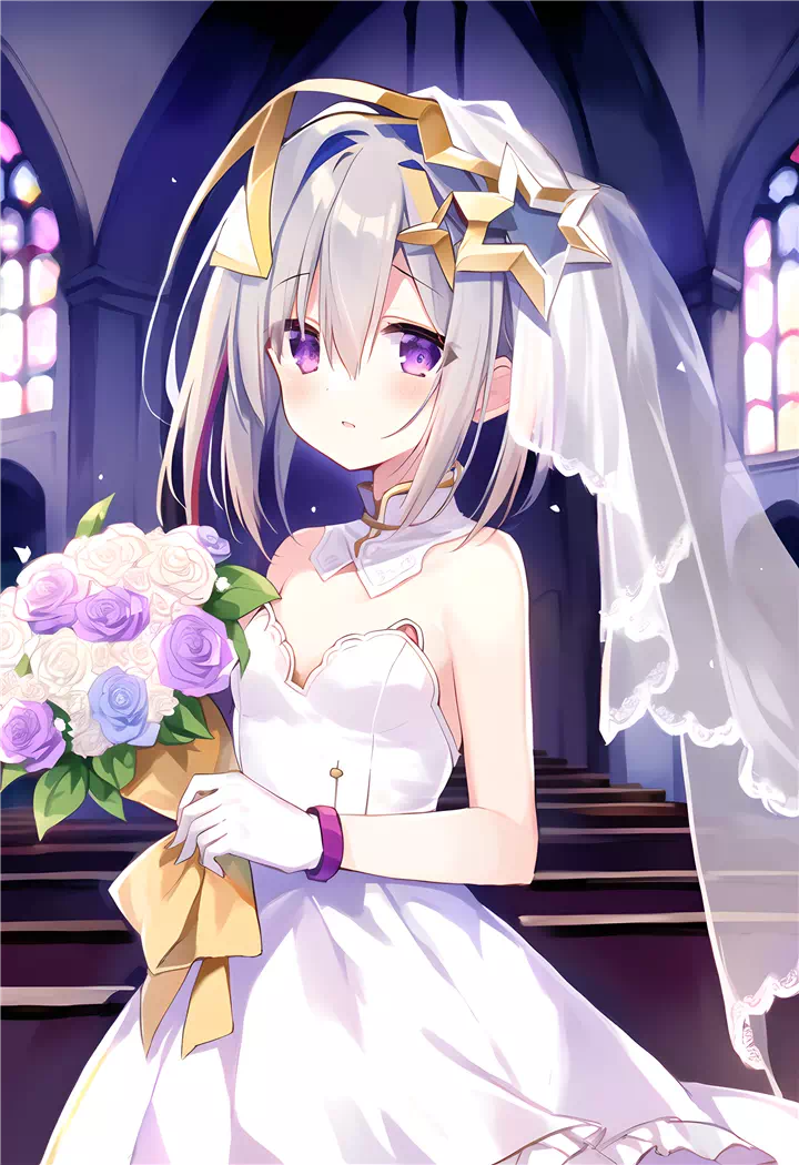 Kanata in a wedding dress iscute