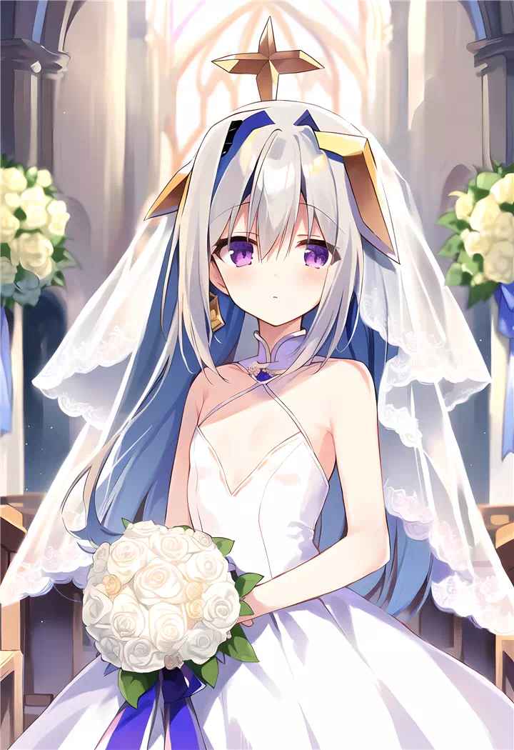 Kanata in a wedding dress iscute