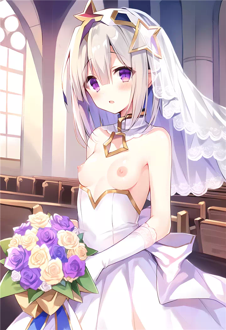 Kanata in a wedding dress iscute